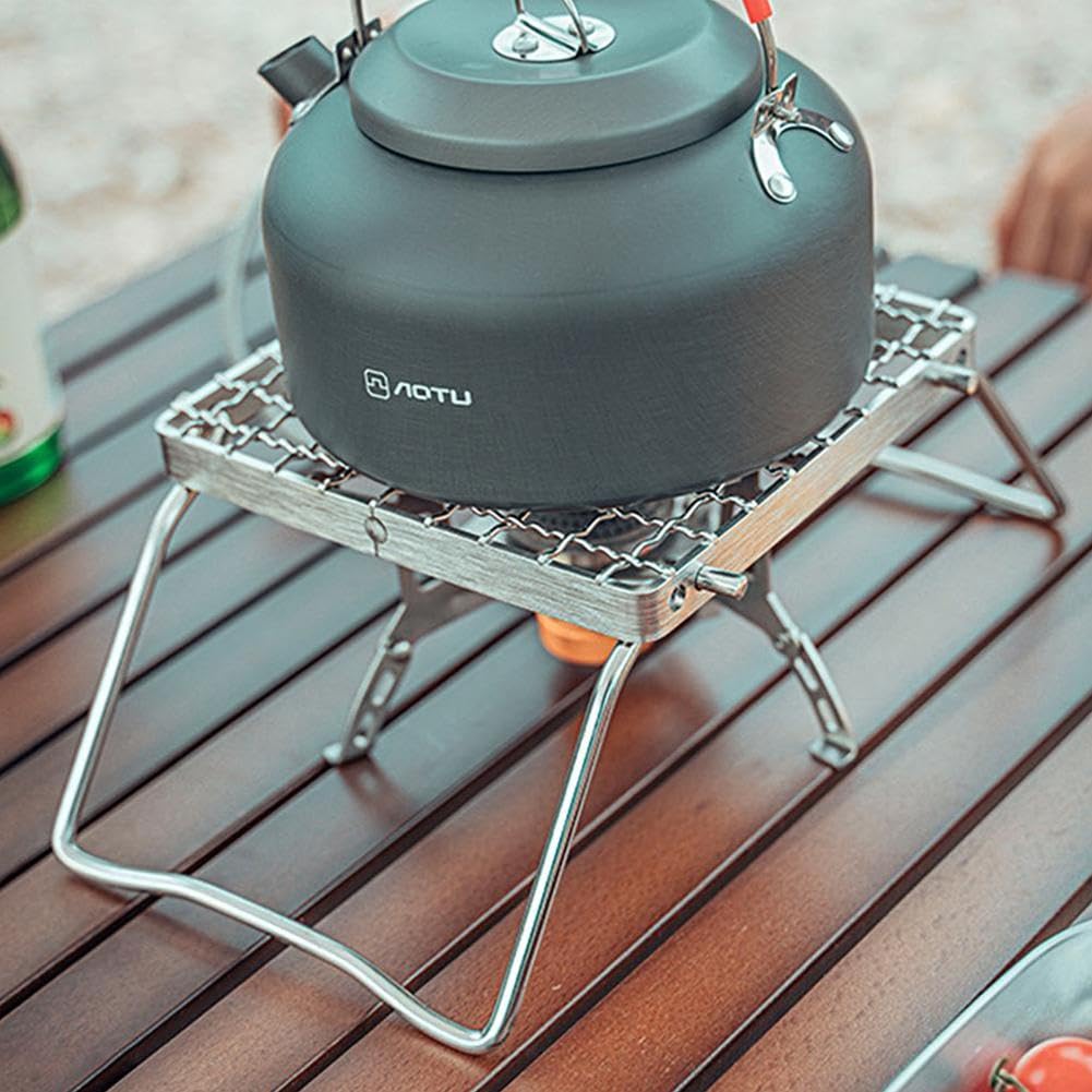 XIANGTAKJ Portable Grill, Foldable Grill, Camping grill, Tabletop Cooking Stand, Mini BBQ Grill for Picnic, Outdoor Cooking Bracket, Barbecue tools for Home/Patio/Lawn, Sturdy and Stable
