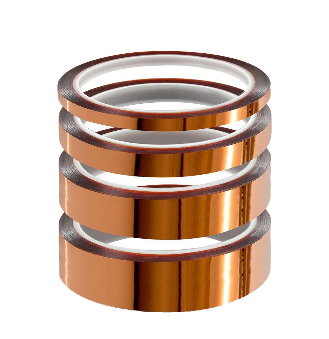 MULTI Wonder Heat Resistant Professional Kapton Tape, Thermal Tape, Sublimation tape, for Masking, Soldering, Protecting Circuit Board, Cellphone Data line and Battery (Pack of 4, 12mm X 33mtrs) (B0BPYH6CYT) Amazon Price History, Amazon Price Tracker