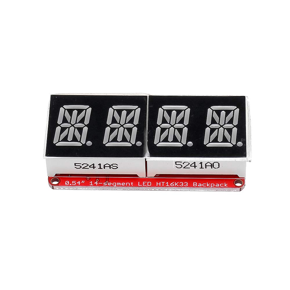 BliliDIY 5Pcs 4-Bit Pozidriv 0.54 Pouce 14 Segments LED Module De Tube Numérique Rouge Et Orange I2C Contrôle 2-Ligne Contrôle LED Affichage Module D'Écran