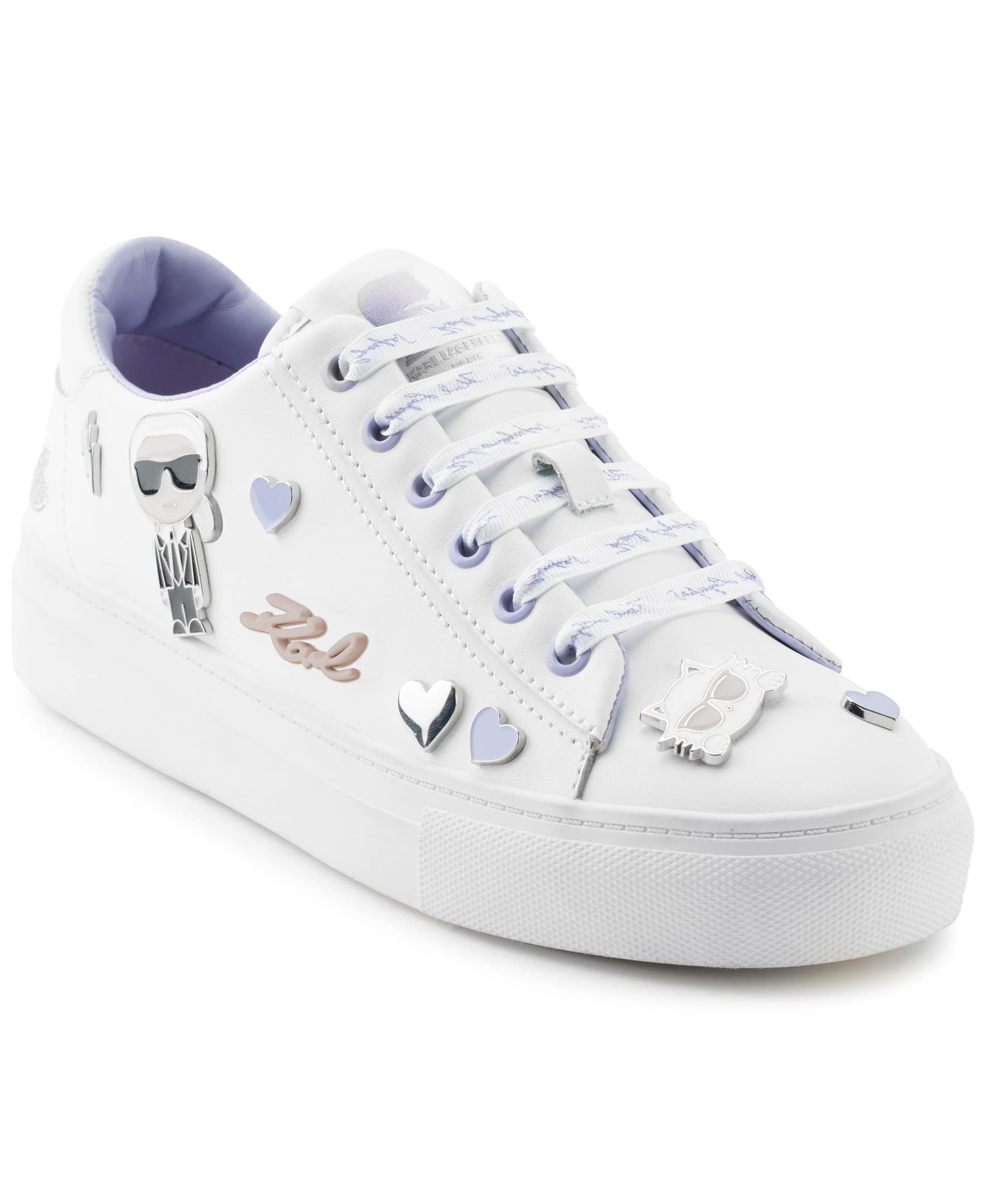 Karl Lagerfeld Womens Cate Pins Lace Up Platform Sneaker