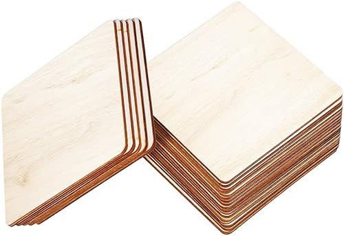 Selizo 22 piezas de madera en blanco sin terminar de 4 pulgadas, rebanadas de madera sin terminar recortes de madera para quemar madera, papel de disponible en Yaxa Venezuela