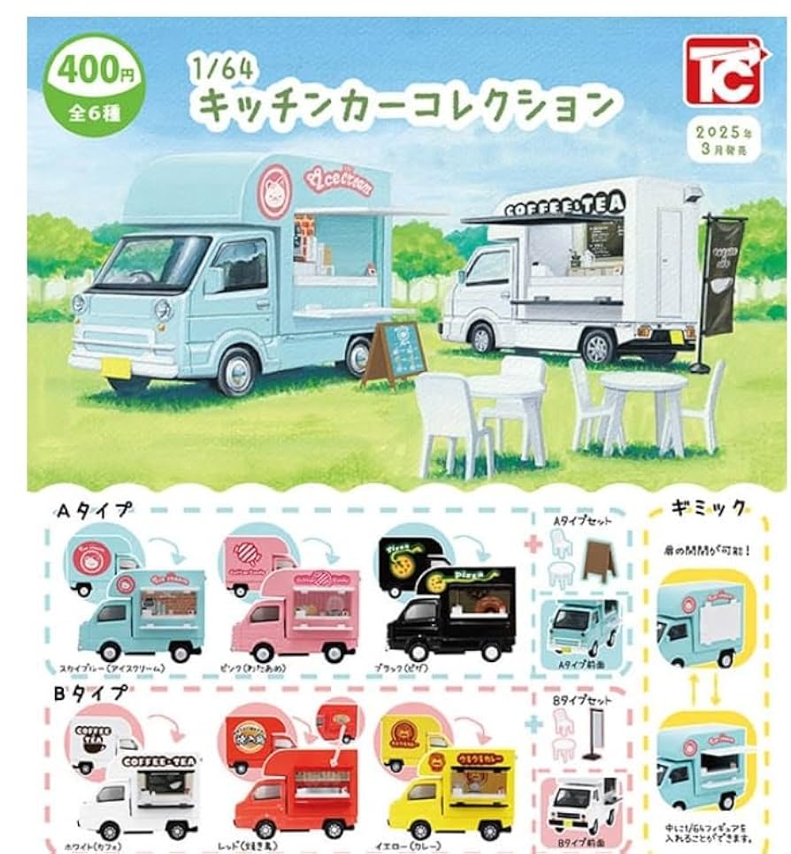 the kitchen tools　ガチャ　コンプリート Amazon | 1/64キッチンカーコレクション 全6種セット ミニカー