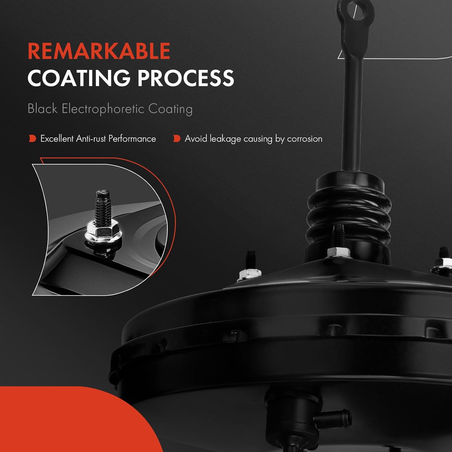 A-Premium Vacuum Power Brake Booster Compatible with Dodge Dakota 1997-1998, 2.5L 3.9L 5.2L 5.9L, Without Master Cylinder