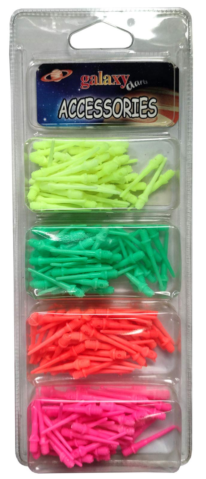 200 Puntas 2BA Dardos Plástico Diana Electrónica 4 Colores Fluo