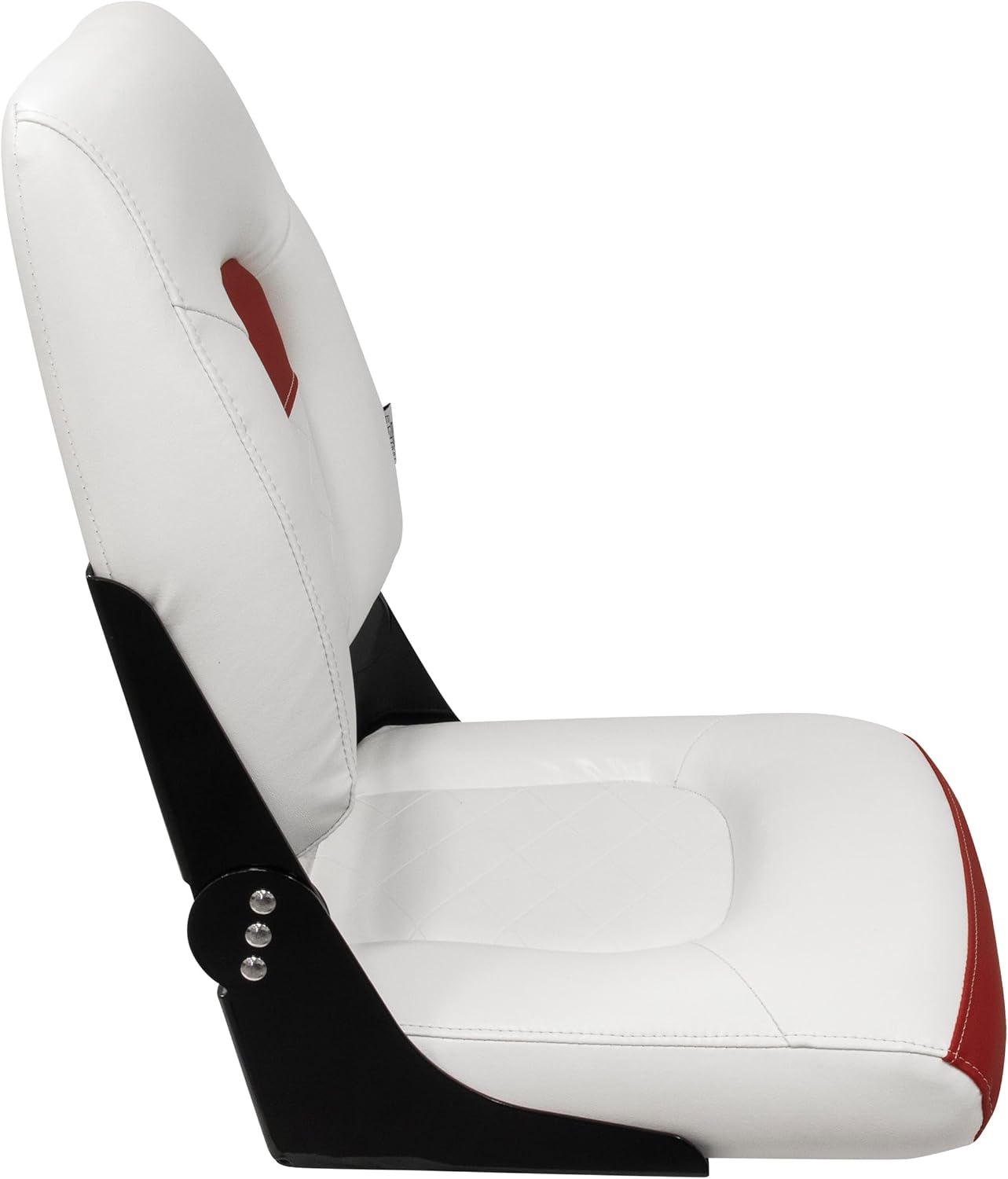 Wise DLX1461-1906 DLX Series Pontoon High Back Seat - White/Crimson Red