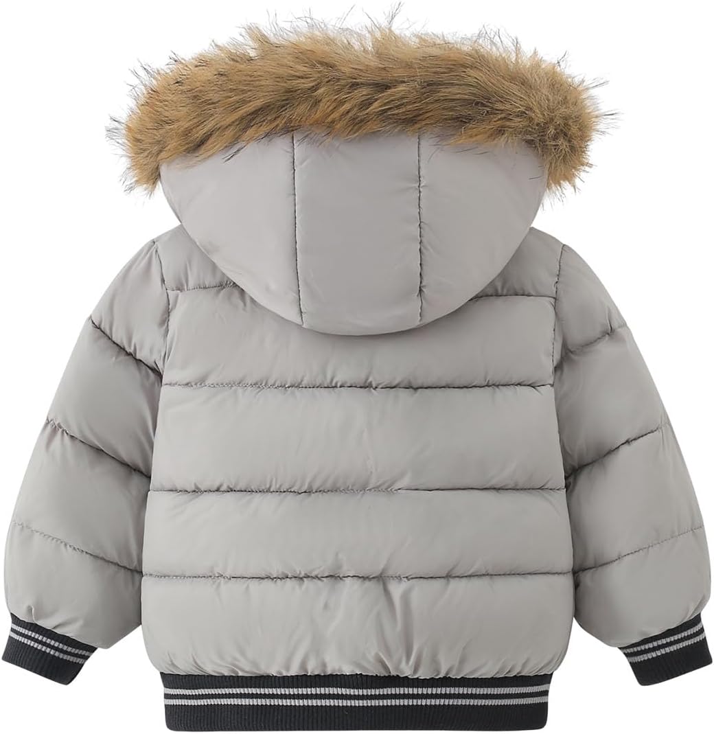 Toddler Winter Thick Hooded Down Jacket Warm Snow Fleece Jackets Baby Boys Girls Outdoor Coat Outwear - Image 4