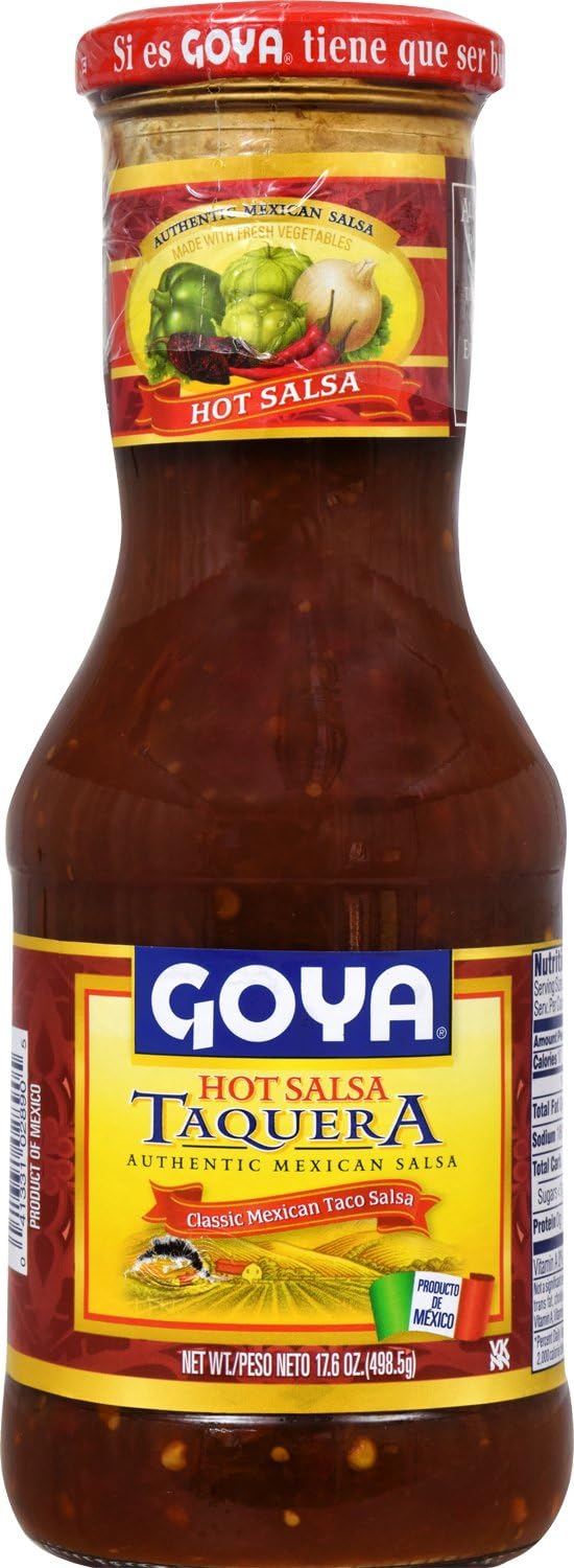 Goya Hot Salsa Taquera Classic Mexican Taco Sauce 17.6 Oz. Pk Of 3.