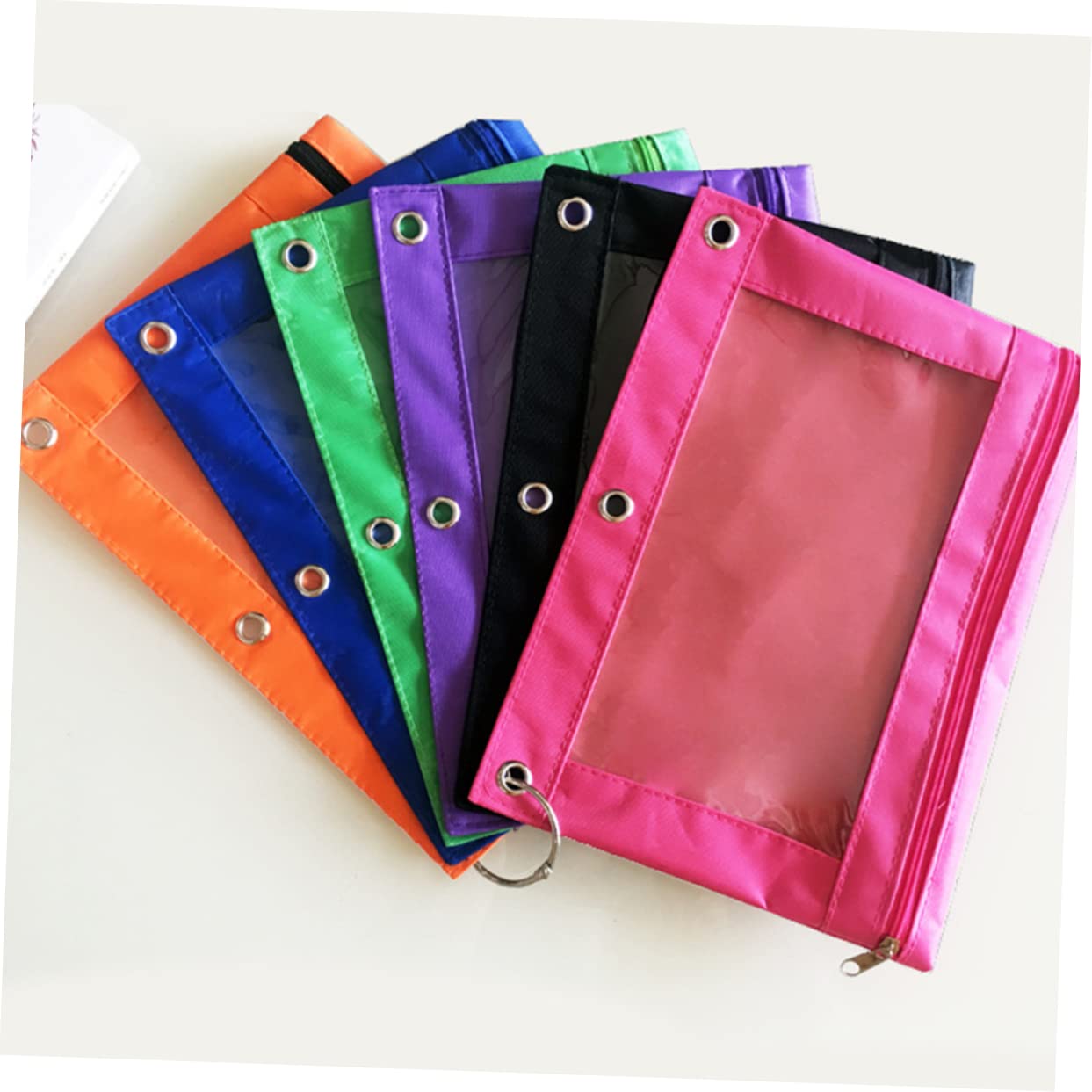 Estuche Sencillo para Lápices de Tela Oxford Transparente 12 Uds