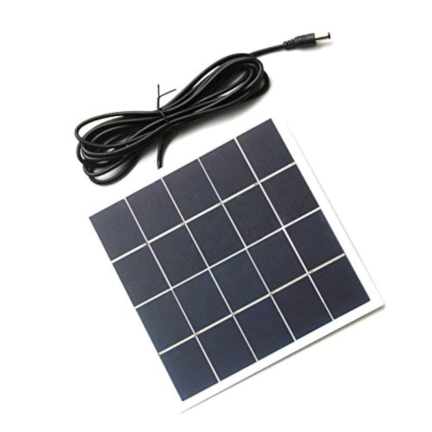 NUZAMAS - Celle solari 4W 5V, connettore CC 3m, energia solare, fai da te, luce giardino, progetti scientifici, giocattoli, caricabatteria 3,7V