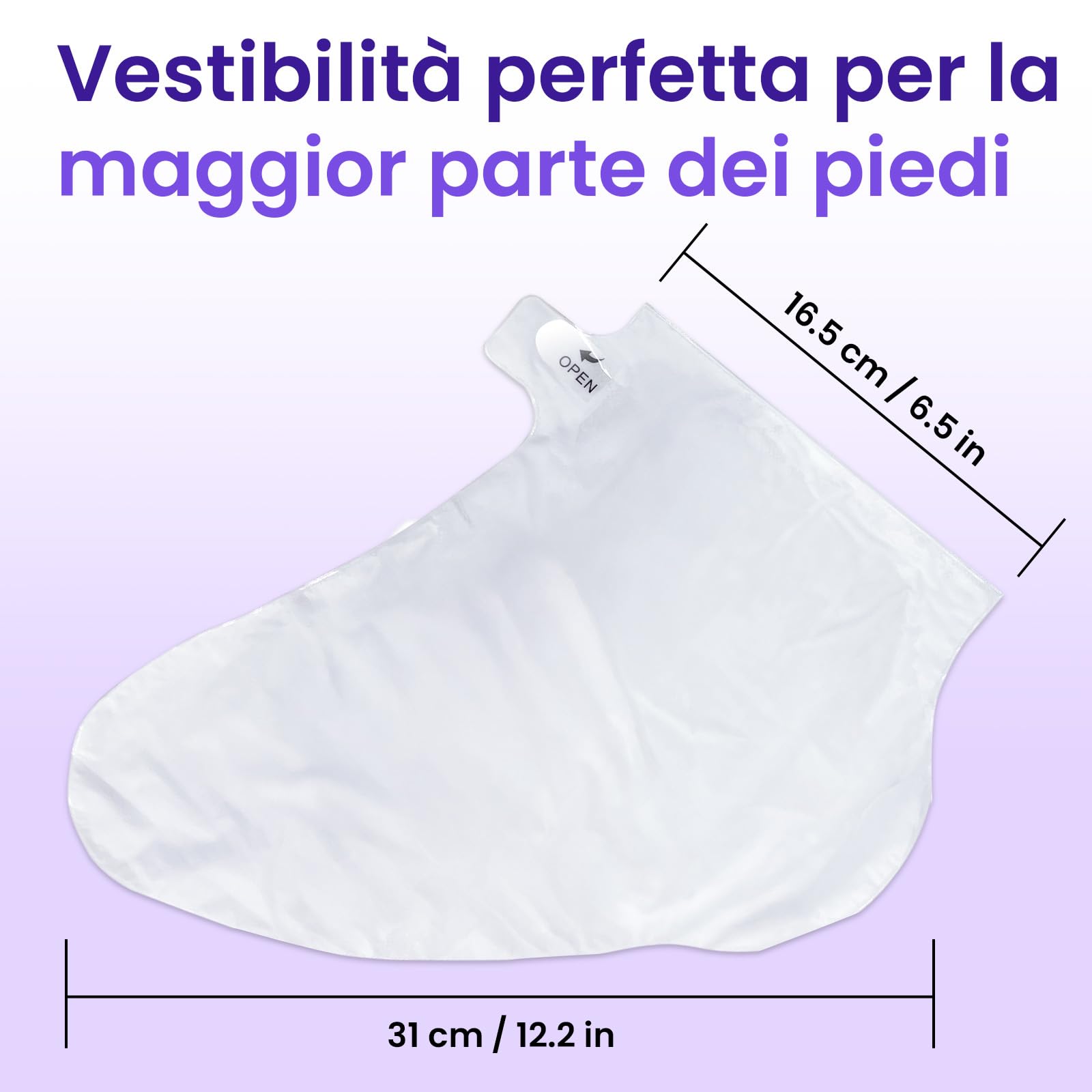 6 Paia Maschera Piedi Idratante con Estratto di Lavanda, Cura per Talloni Screpolati con Burro di Karité, Olio di Jojoba e Vitamina E, Maschera per Piedi Secchi e Screpolati