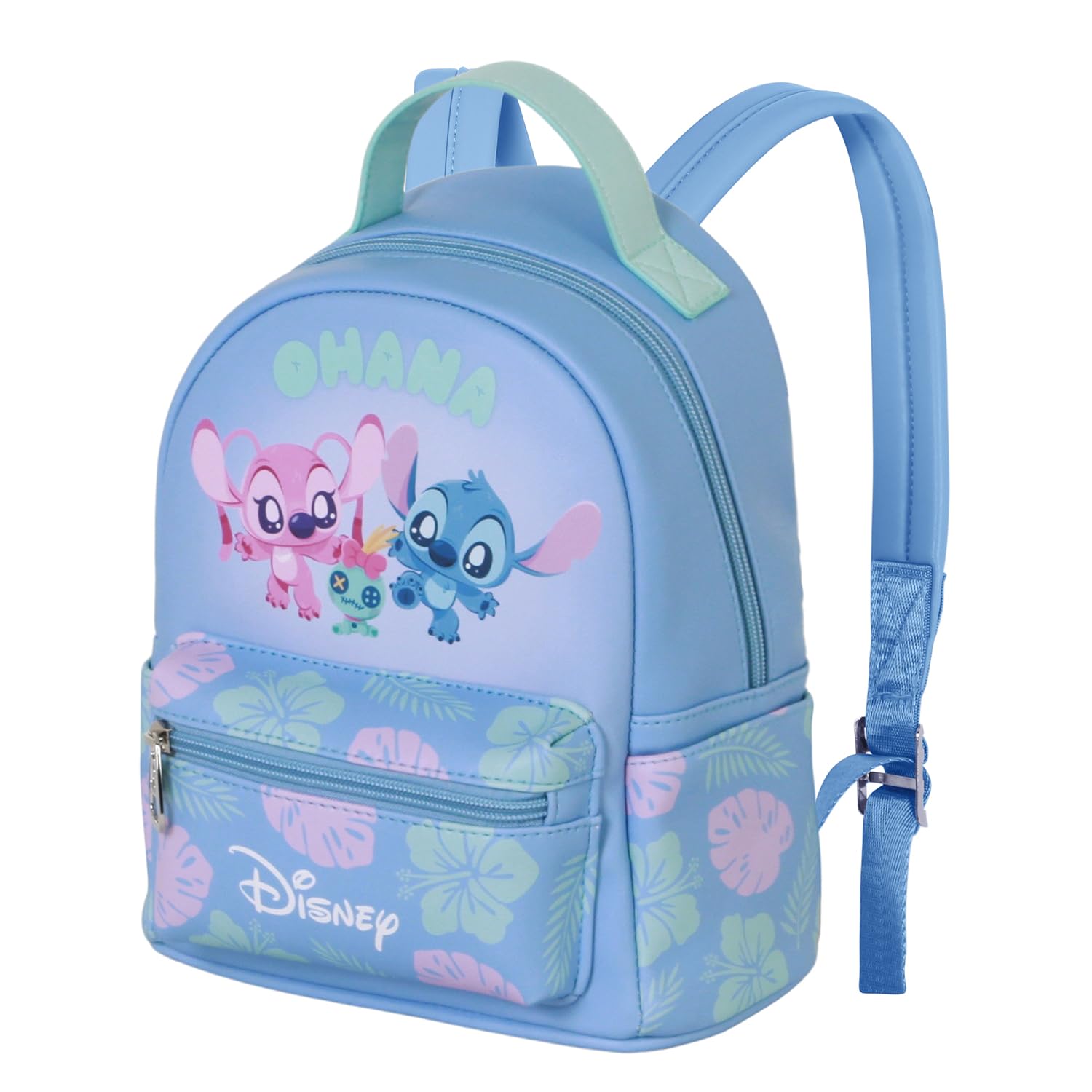 Disney Lilo and Stitch Jolly-Small Heady Backpack, Blue, 22 x 25 cm, Capacity 5 L
