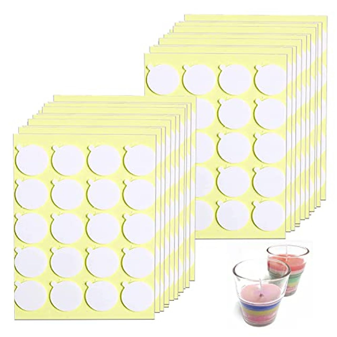 NICEME800PCS Candle Wick Stickers for Candle Making
