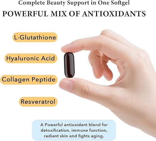 Miniatura 3 de 2550 mg de glutatión liposomal, la más alta absorción, suplemento de glutatión sin gluten, glutatión reducido, fabricado en los Estados Unidos,