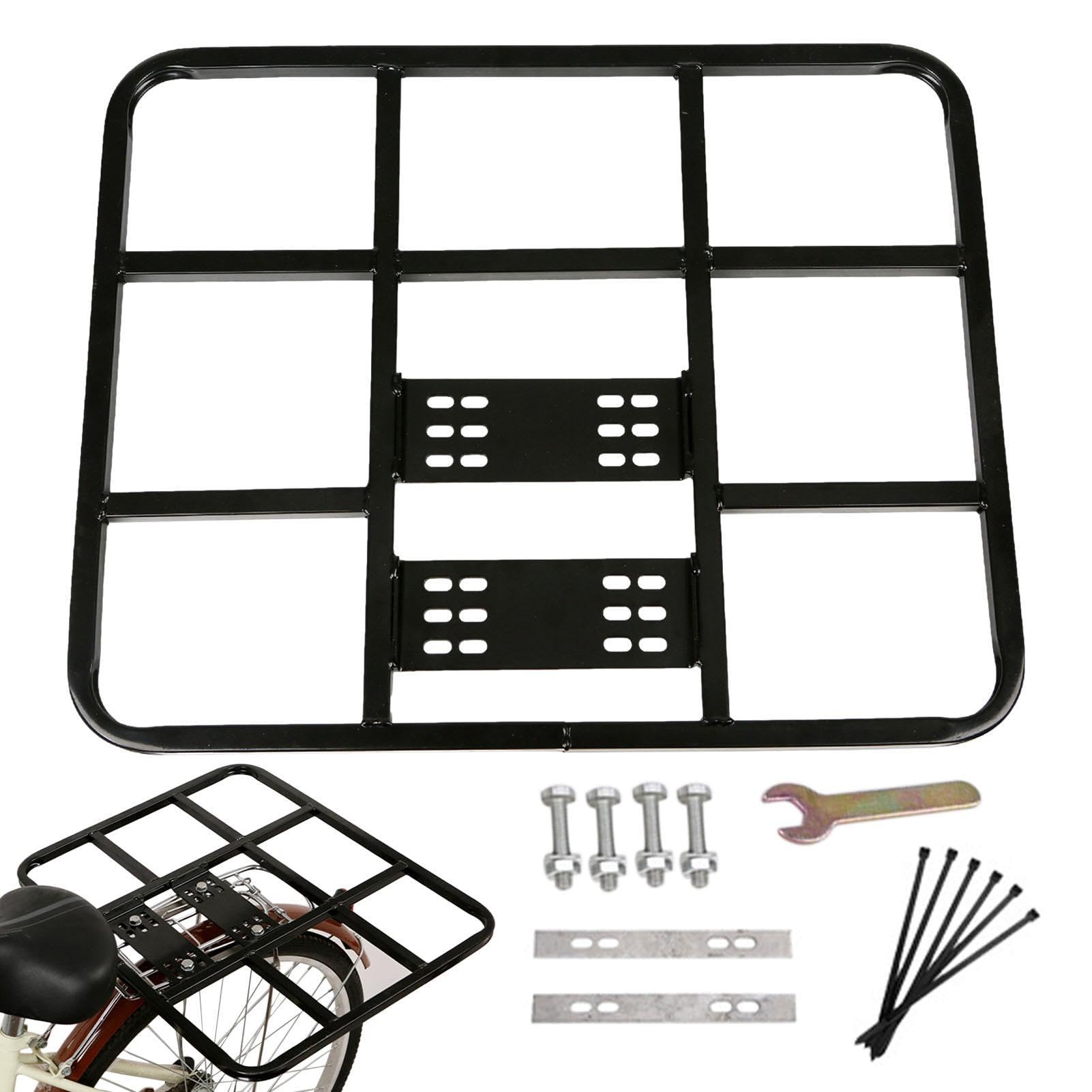 Soporte trasero para bicicleta, soporte de carga de enganche trasero desmontable, carga de bicicleta de alta resistencia, soporte de caja para llevar para cajas de alimentos, ligero, compacto