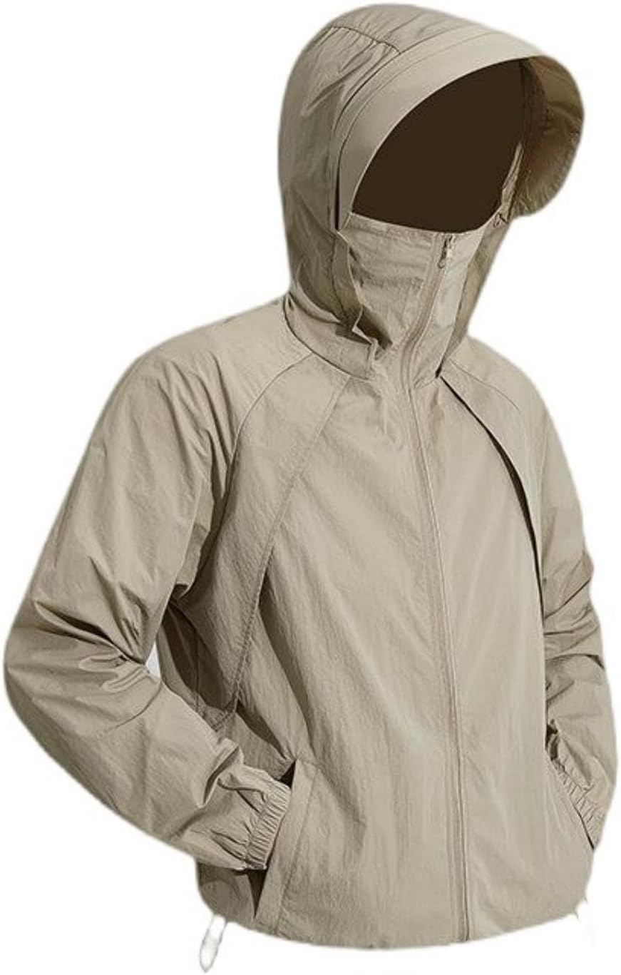 Chaqueta solar UPF50+ ligera con capa facial desmontable miniatura 1