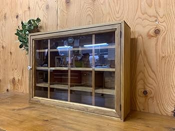 木製ガラスケース コレクションケース 卓上 木製 ガラス 完成品 時計 小型 メガネ