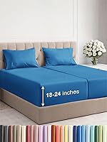 Vista 288 de Extra Deep Pocket Split King Sheets - 5 Piece Breathable & Cooling Bed Sheets - Hotel Luxury Bed Sheet Set - Soft, Wrinkle Free & Comfy - Easily