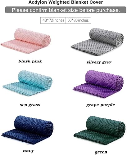 Miniatura 5 de Acdyion Mantas con peso, funda de edredón extraíble para adultos tamaño Queen (60 x 80 pulgadas), funda de edredón pesada suave y cómoda con 8