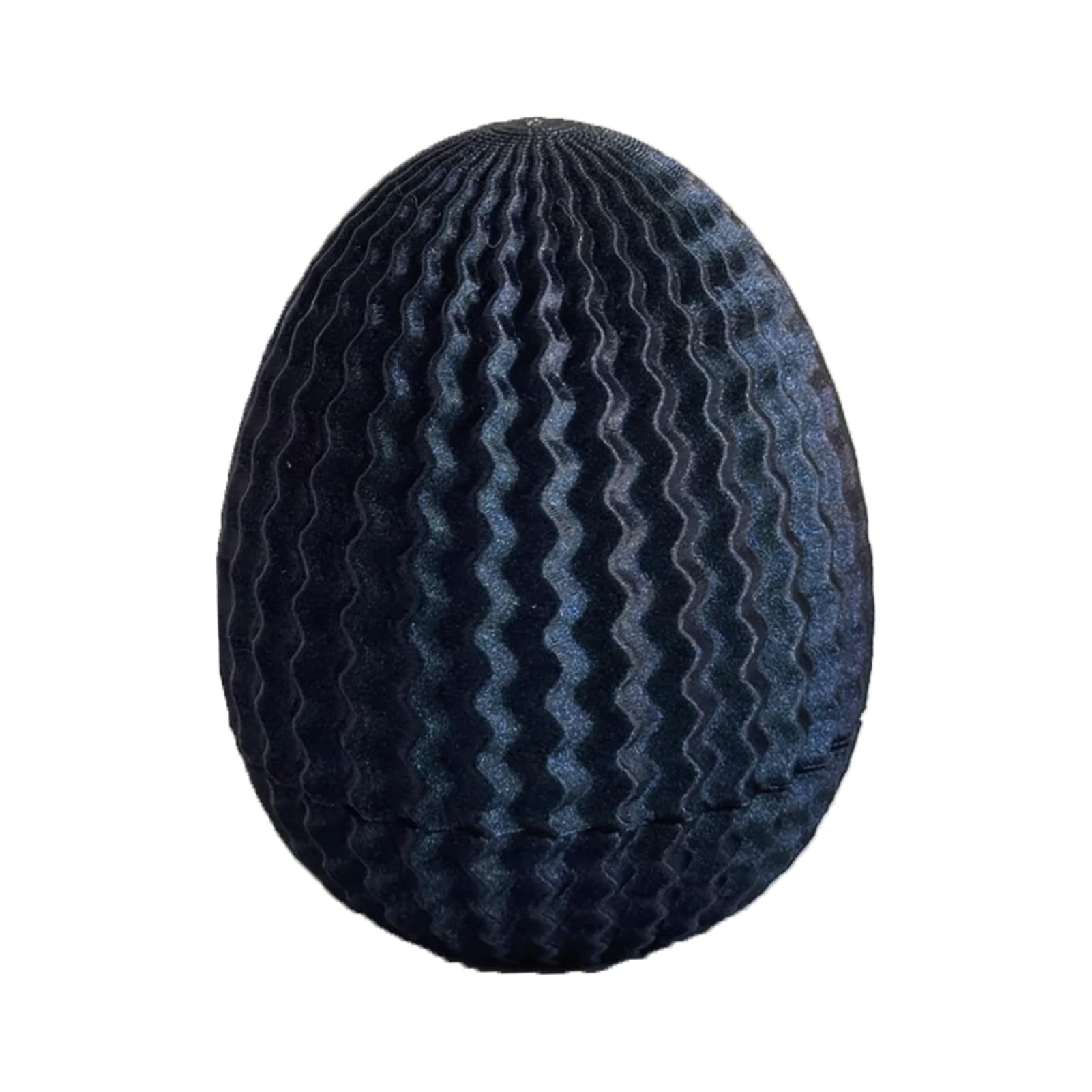 3D Printed Maze Dragon Egg Puzzle Box with Hidden Storage Cavity, Mechanical Brain Teaser Toy for Easter Birthday Gifts, Corrugated Textured Secret Container, 8cm Multi-Colour PLA Ornament Black