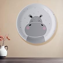nestroots Jungle Buddies Design Porcelain Decorative Wall Plate for Living Room & Home Décor | Elegant Round Design for Bedroom, Hall, Office | Durable & Glossy Finish | 8 Inches