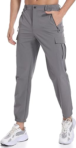 Miniatura 2 de M MAROAUT Pantalones cargo de senderismo para hombre ligeros elásticos para trabajo impermeables con bolsillos
