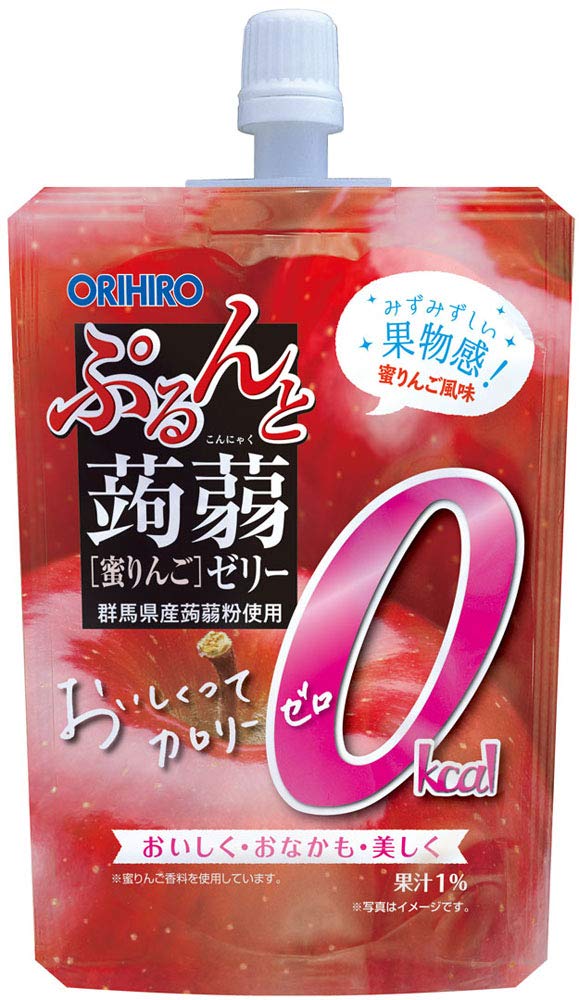 Amazon.co.jp: オリヒロ ぷるんと蒟蒻ゼリー カロリーゼロ 蜜りんご