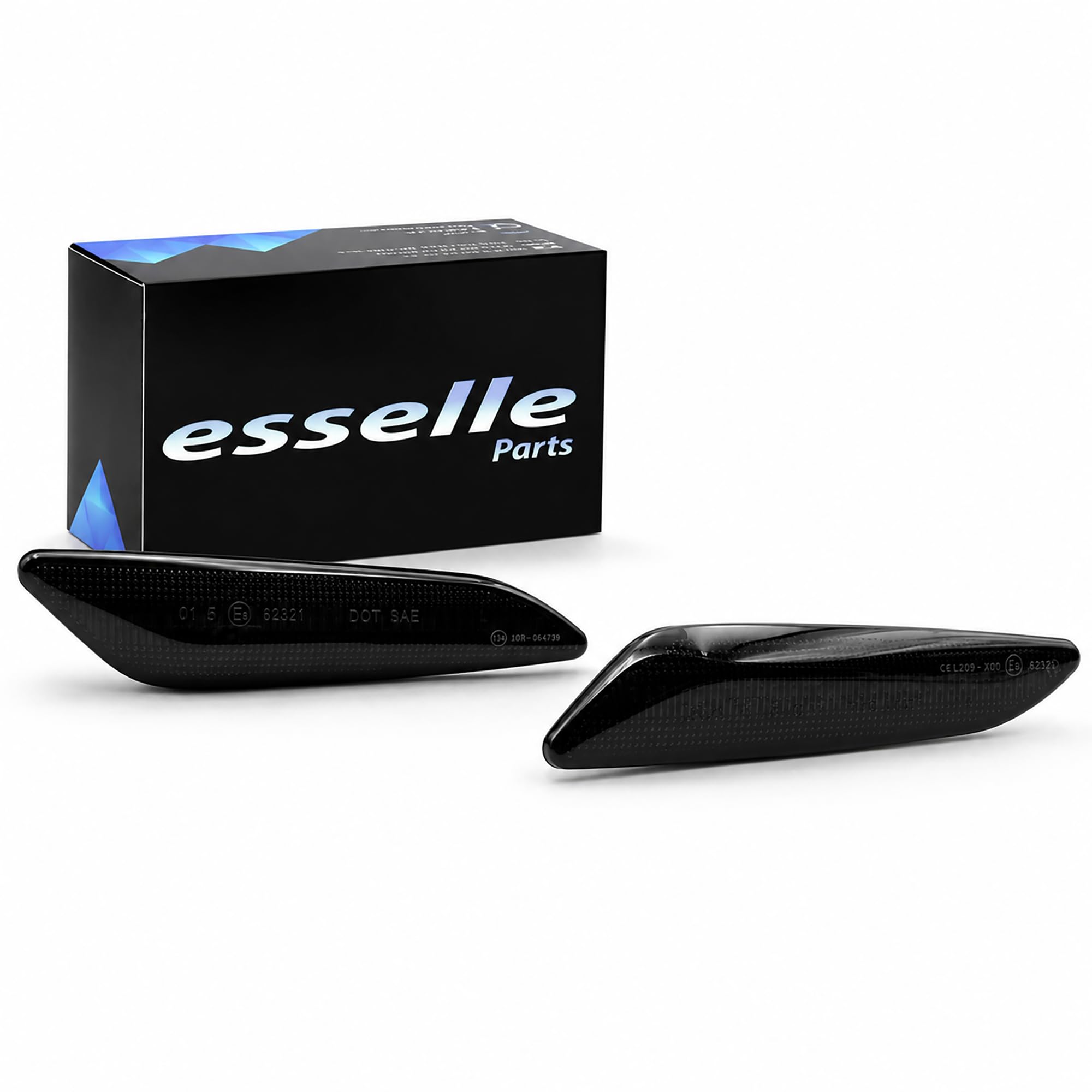 Coppia Frecce Laterali Nero Fumé Progressive Dinamiche A Led per Alfa Romeo 147 Restyling, Alfa 156, Fiat Tipo MK2, Lancia Delta MK3, Ypsilon MK2 312, Plug and play Canbus nessun errore