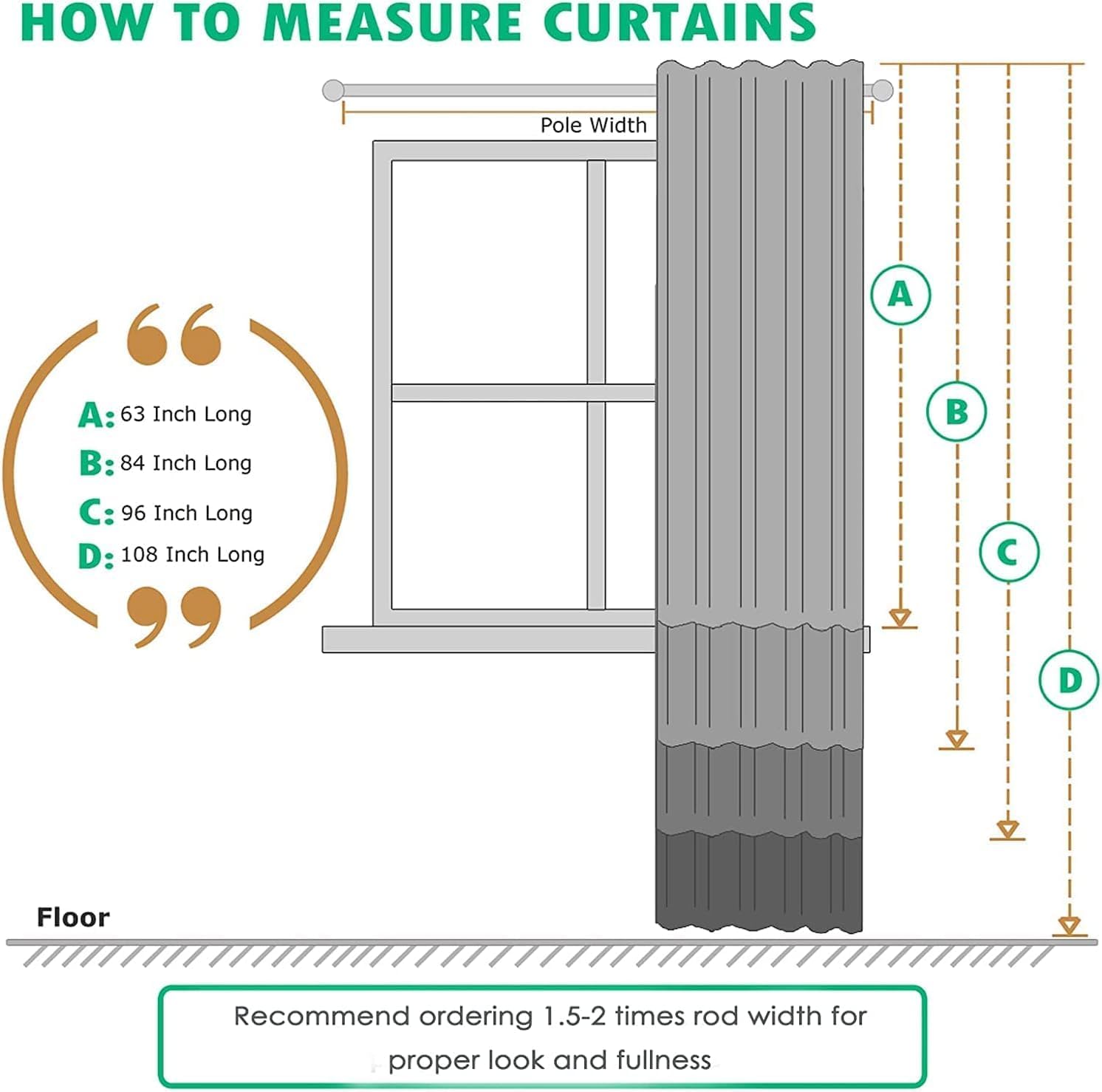 Linen Curtain, 108 Inches Long Solid Room Darkening Rod Pocket Single Curtain Panel, Rock Grey (1 Panel 100Wx108L)