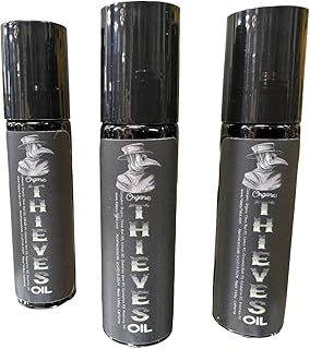 Organic Thieves Oil | Essential Oil Immunity Blend Roll On, 100% Pure | Health Shield Aromatherapy - 10 ml / .33oz Stainle...
