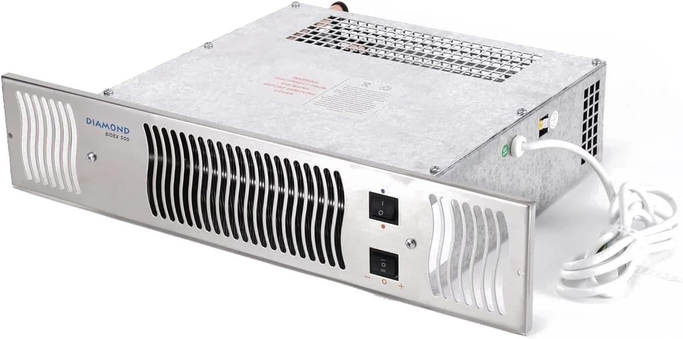 Diamond 500 Central Heating Kitchen Plinth Heater: Stainless Steel Grille, Under cupboard heater