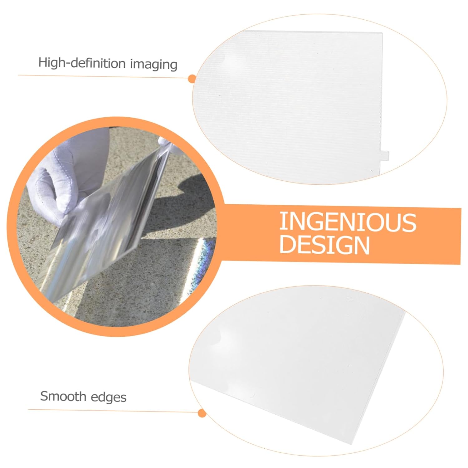 2Pcs High Transmission Fresnel Lens for Projectors Optical Experiment Tool Simple Design for High Definition Imaging Easy to Use Convenient Accessory