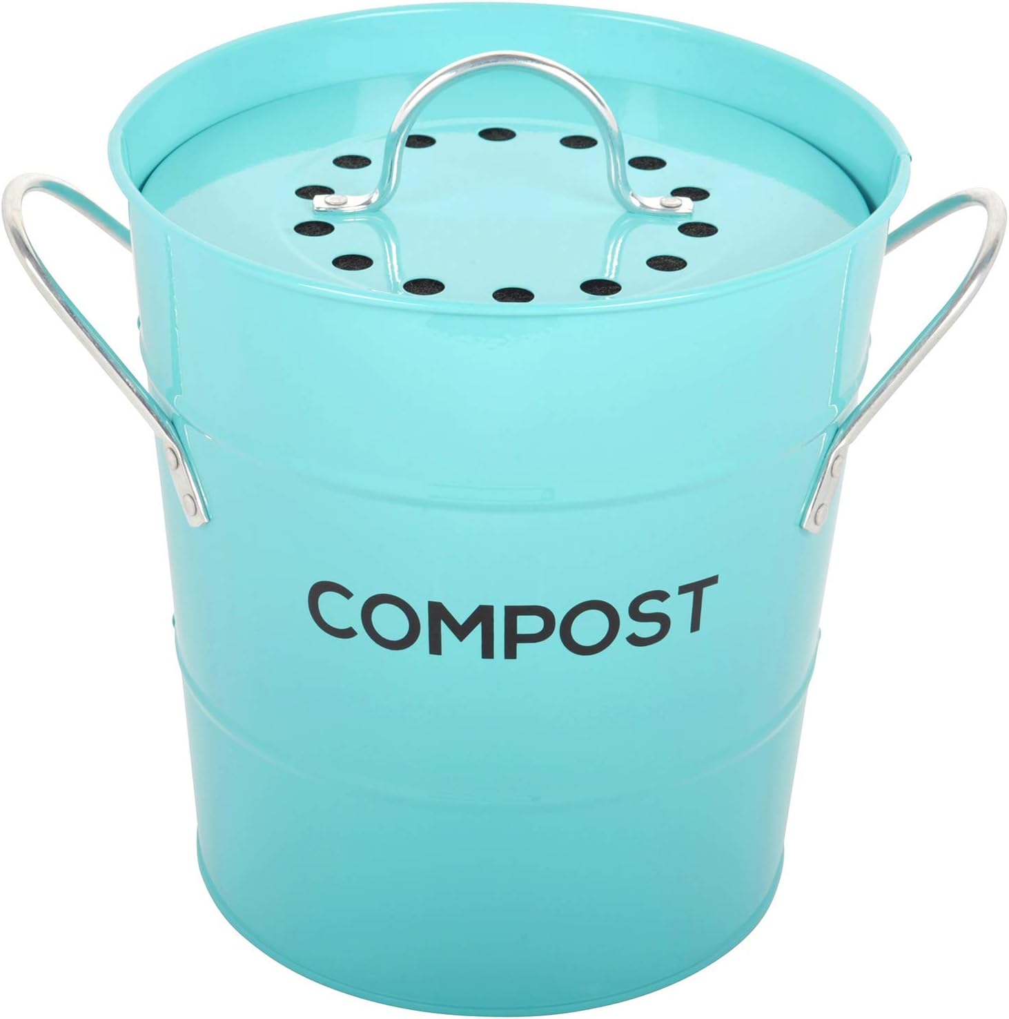picture Smelly Compost Bin replacement kitchen compost bin filter by spigo made with activated carbon filter super thick and odor absorbent technology neutralize odors round