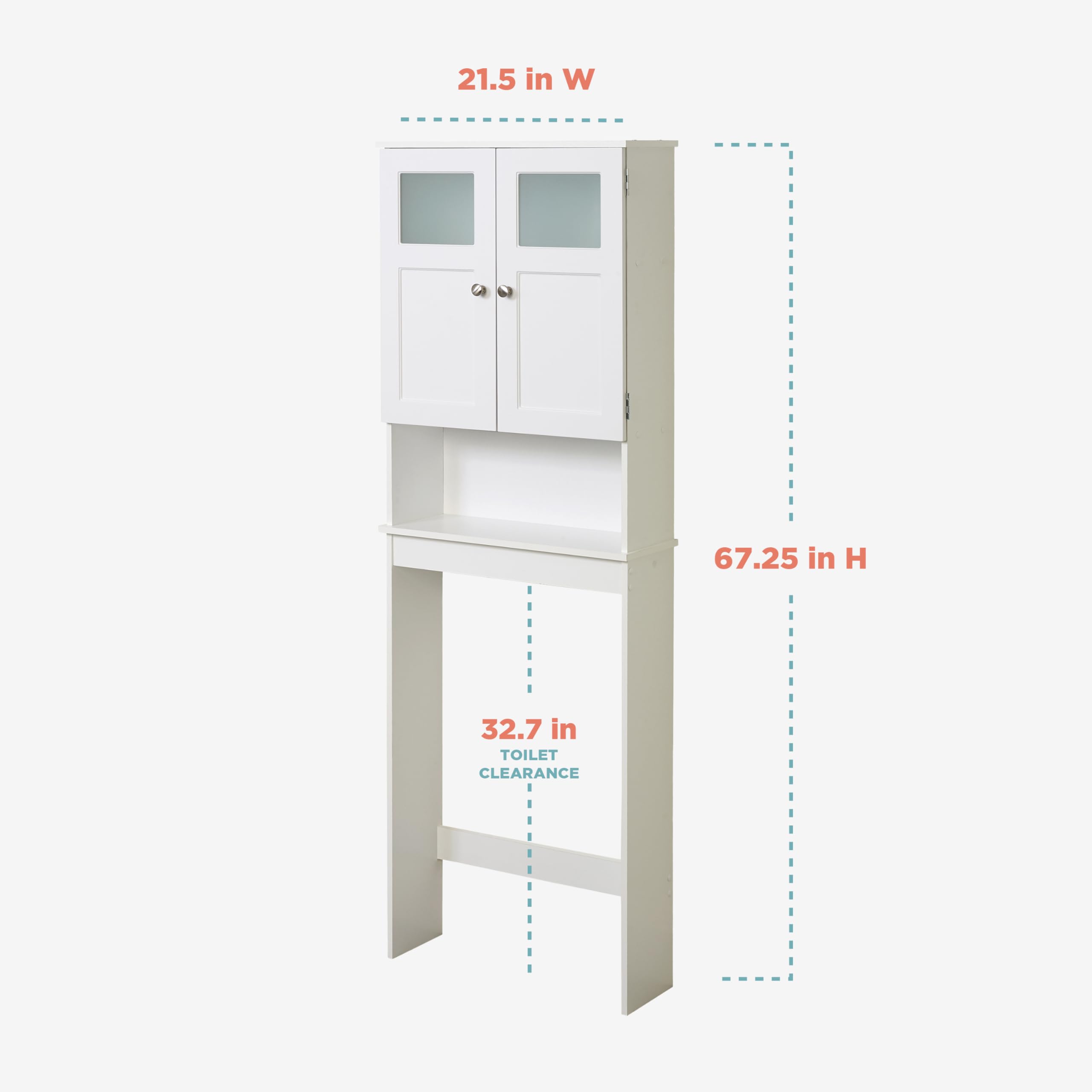 Zenna Home Armadietto Da Bagno Sopra WC - Legno Bianco, 4 Ripiani Regolabili, Salva Spazio - 3