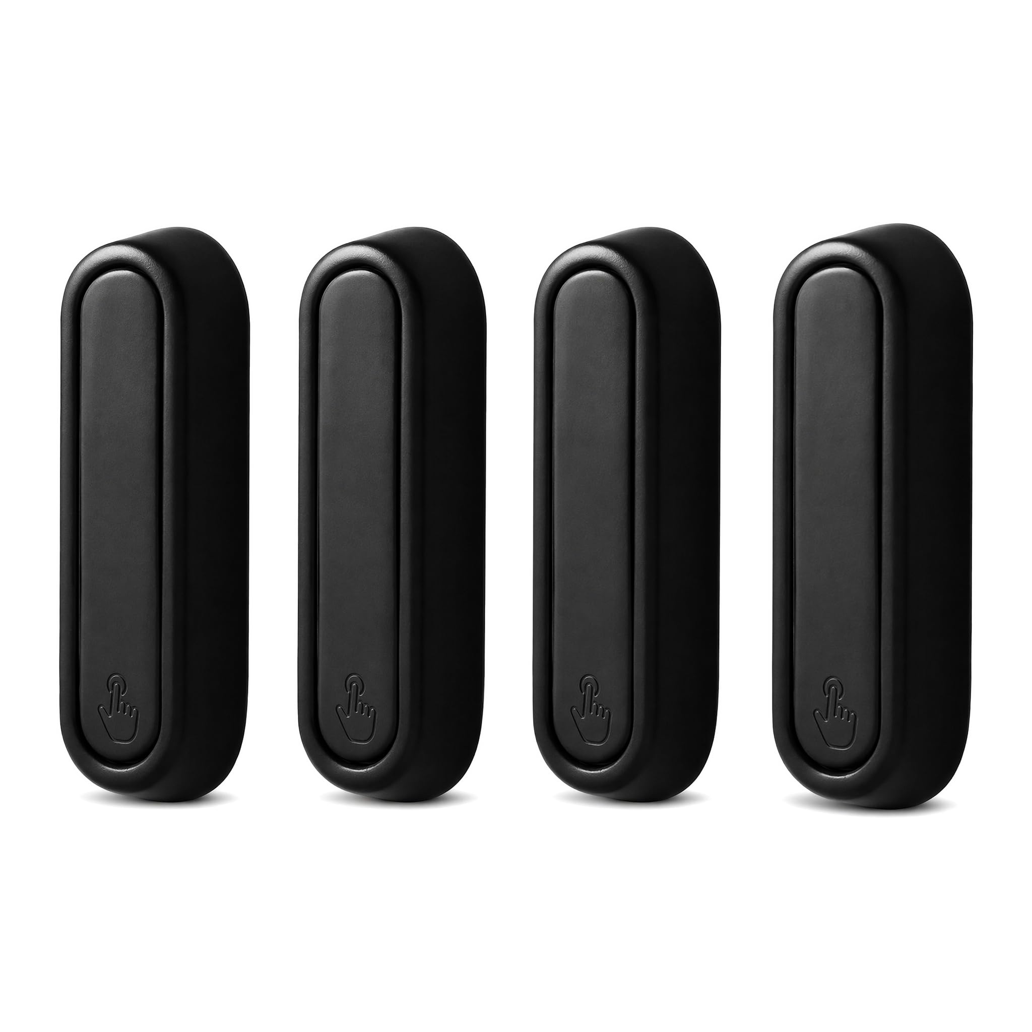Maslasee 4-Pack Black Foldable Wall Hooks, Heavy Duty Zinc Alloy Flip Down Coat Hooks Wall Mounted for Hanging Coat, Bag, Towel, Key, Space Saving for Bathroom, Kitchen, Hallway (Black)