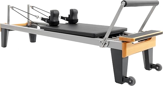Pilates Reformer 16in Raised Legs Foot Strap Supports 330 lbs (Summer Sale) | 16-inch raised legs provide easy access, making workouts comfortable for seniors, recovery, and home fitness users.
