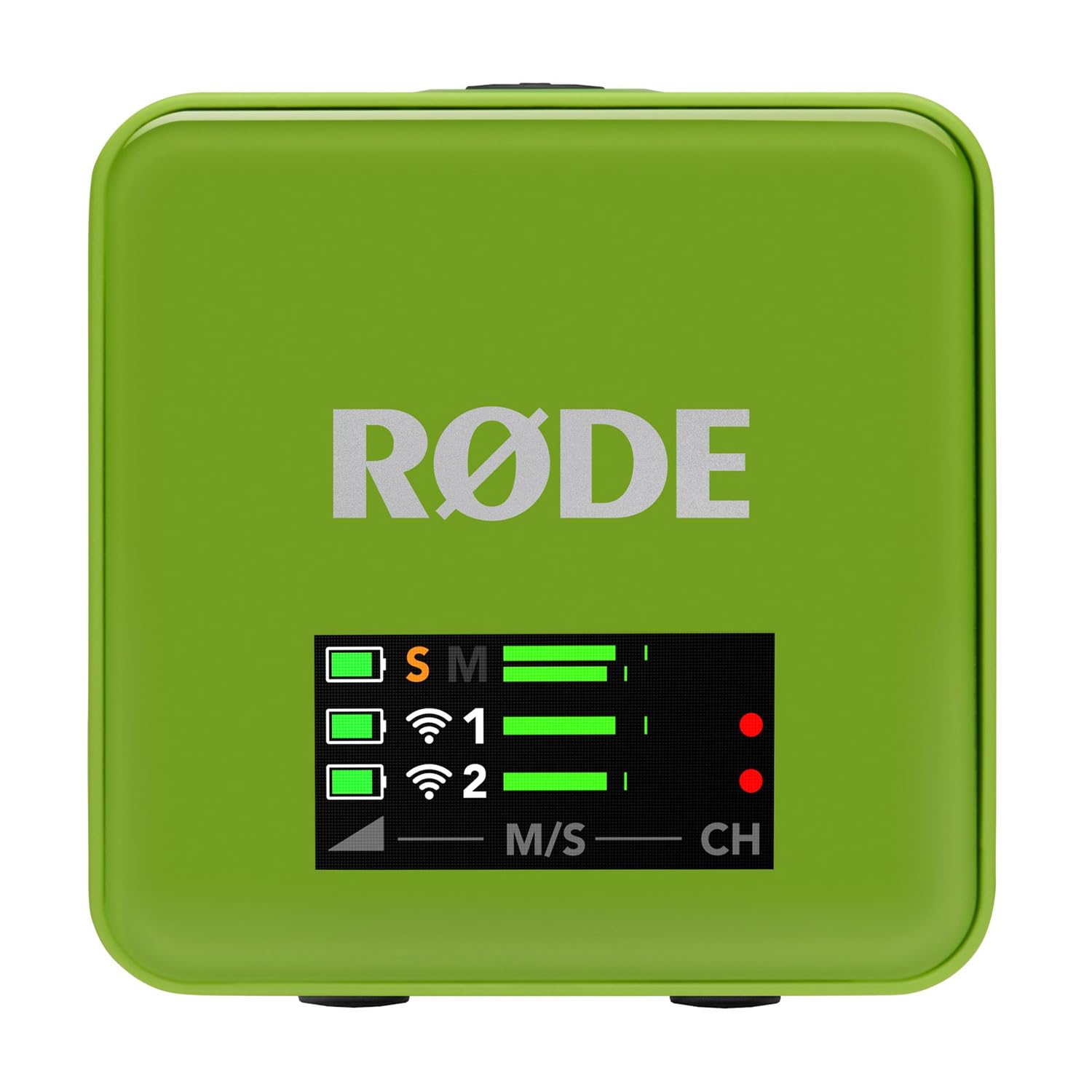 Rode Wireless GO Gen 3 bezprzewodowy 2-kanałowy system radiowy mikrofonowy, zielony, z interview GO, adapter ręczny, zielony i keepdrum, futrzana ochrona przed wiatrem