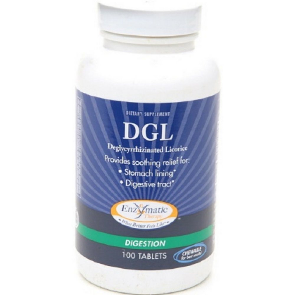 Enzymatic Therapy DGL Anise Flavor Chewable Tablets - 100 Ea, 2 Pack