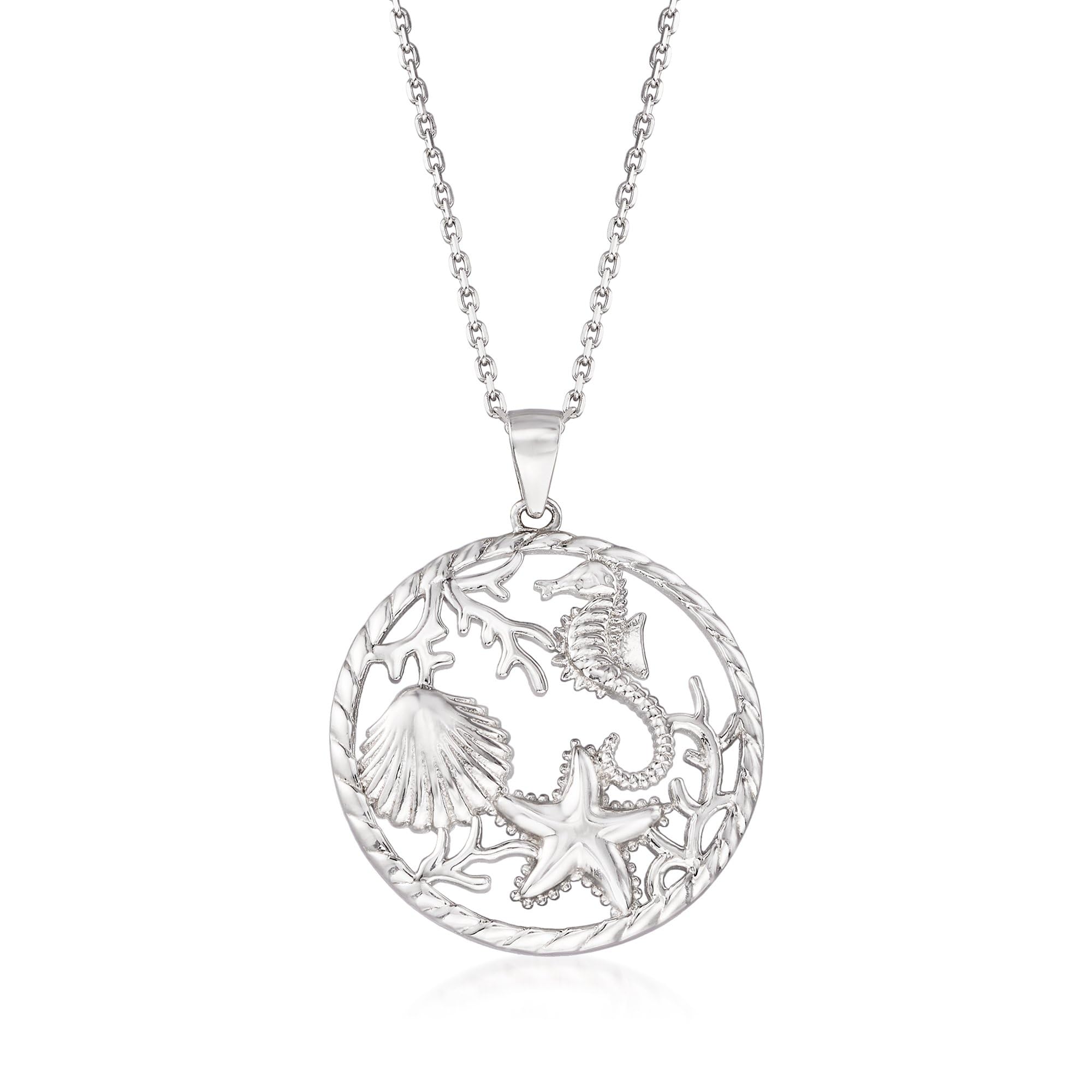 Ross-Simons Sterling Sea Life Pendant Necklace