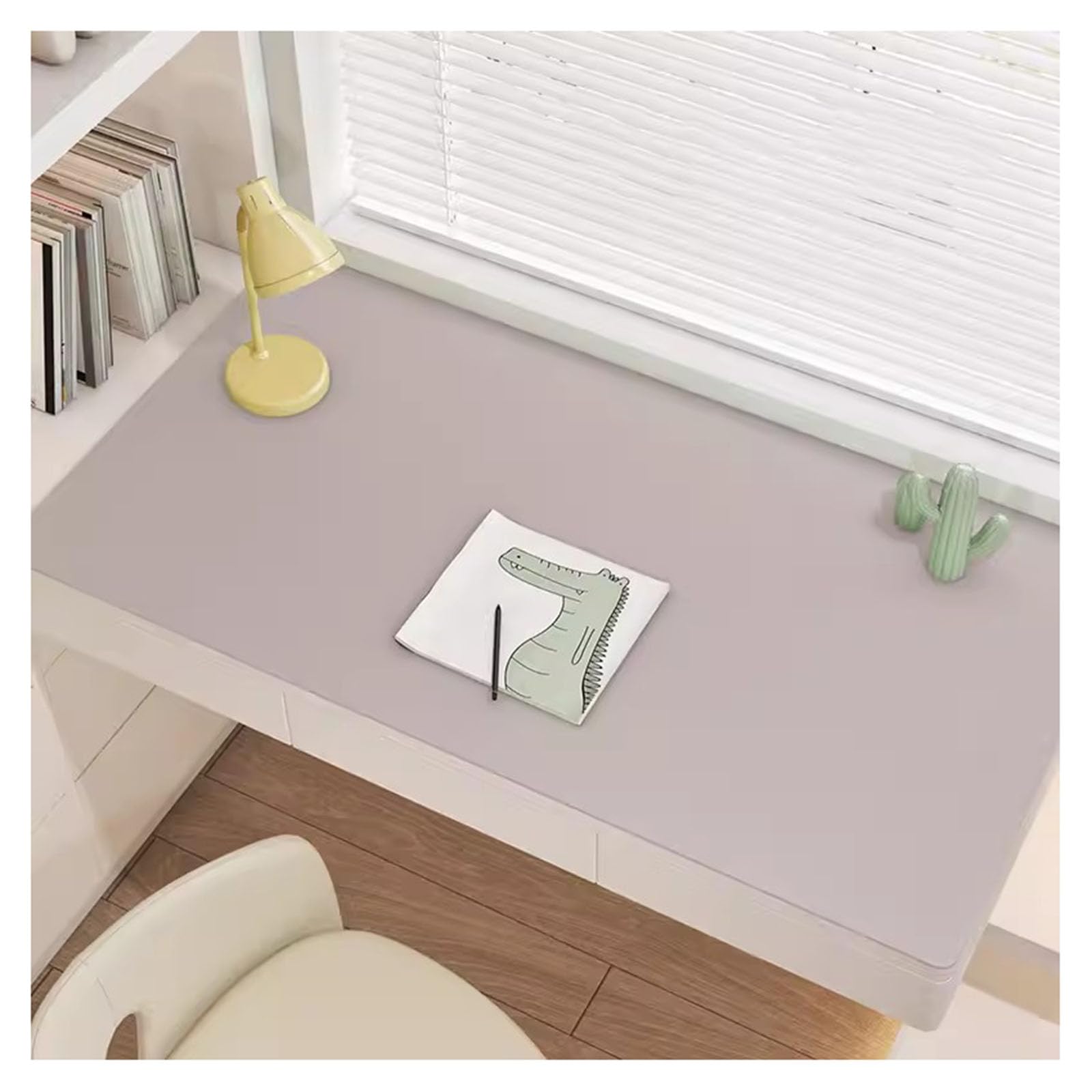 Grande Tappetino da Scrivania in Pelle Sottomano Scrivania Ufficio Ecopelle Tappetino Mouse Antiscivolo Impermeabile Tappetino da Protezione da Tavolo da Pranzo, Computer, Ufficio (60×120cm,Purple)