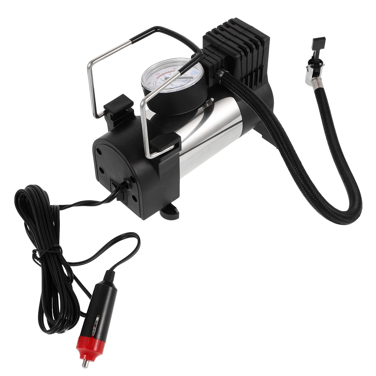 Pneu dégonflé en voyage ? Découvrez le gonfleur de pneus voiture compact et pompe portable 140 Psi