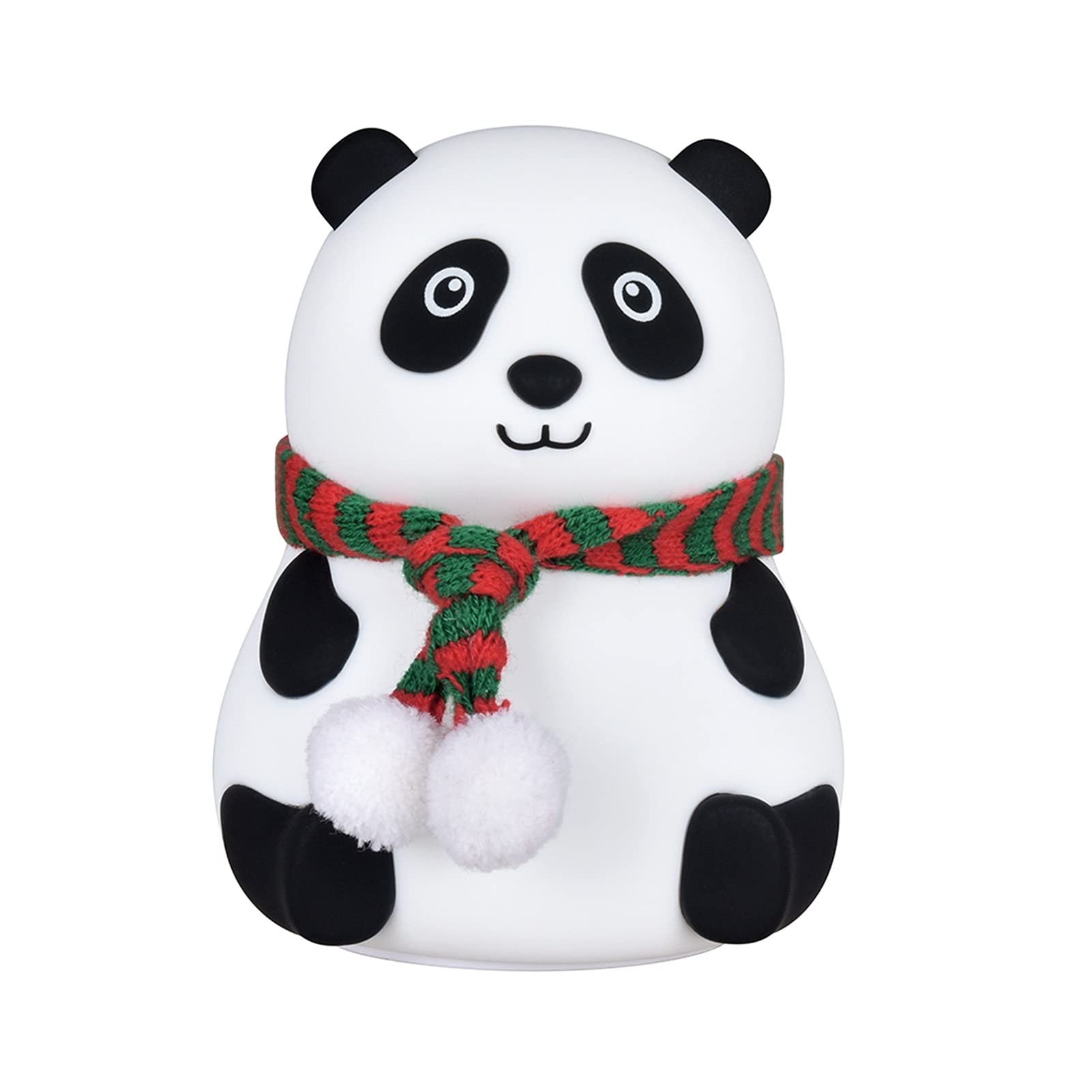 Demasiado Linda Noche Luz Lion Whale Conejo Cat Silicone Night Lights Touch Sensor Dormitorio Lámpara de Noche (Emitting Color : Panda 2)