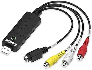 KuWFi EasyCap USB 2.0 Placa de captura de vídeo TV DVD VHS Placa de captura de áudio 3 em 1 VHS para DVD conversor adaptador PC PS3 Xbox para Win 7 8 32 64