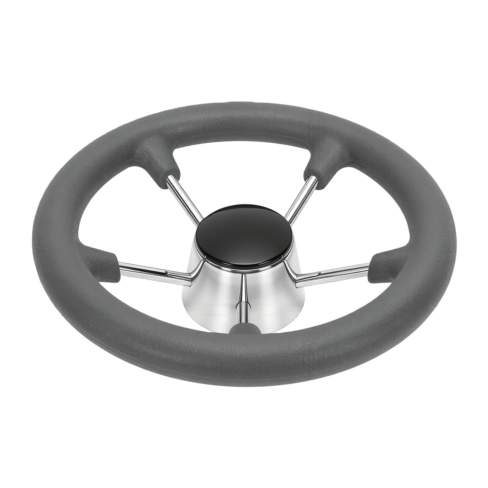 Volante Barca, Timone Nautico 11 Pollici 5 Razze in Acciaio Inox