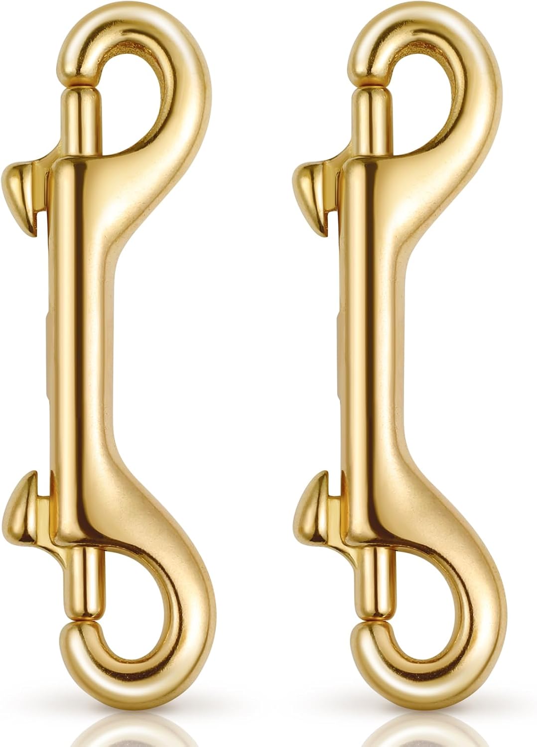 ibasenice Brass Lobster Clasp Double Ended Snap Hooks 3.54 Inch Oval Swivel Trigger Clips for Bag Straps Leathercraft Accessories Secure Connect