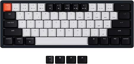 Keychron K12 60% Layout Hot-swappable Bluetooth Wireless/USB Wired Mechanical Gaming Keyboard with Keychron Mechanical Blue Switch Aluminum Frame, Compact 61-Key Computer Keyboard for Mac Windows