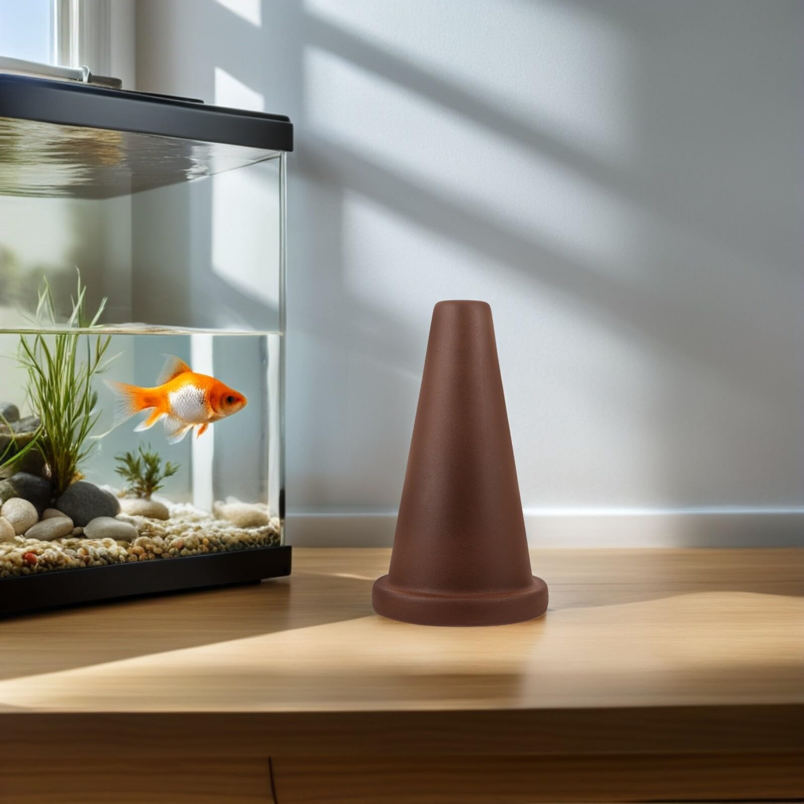 Cono de Desove para Acuario de Arcilla Púrpura, Juego 2 Piezas