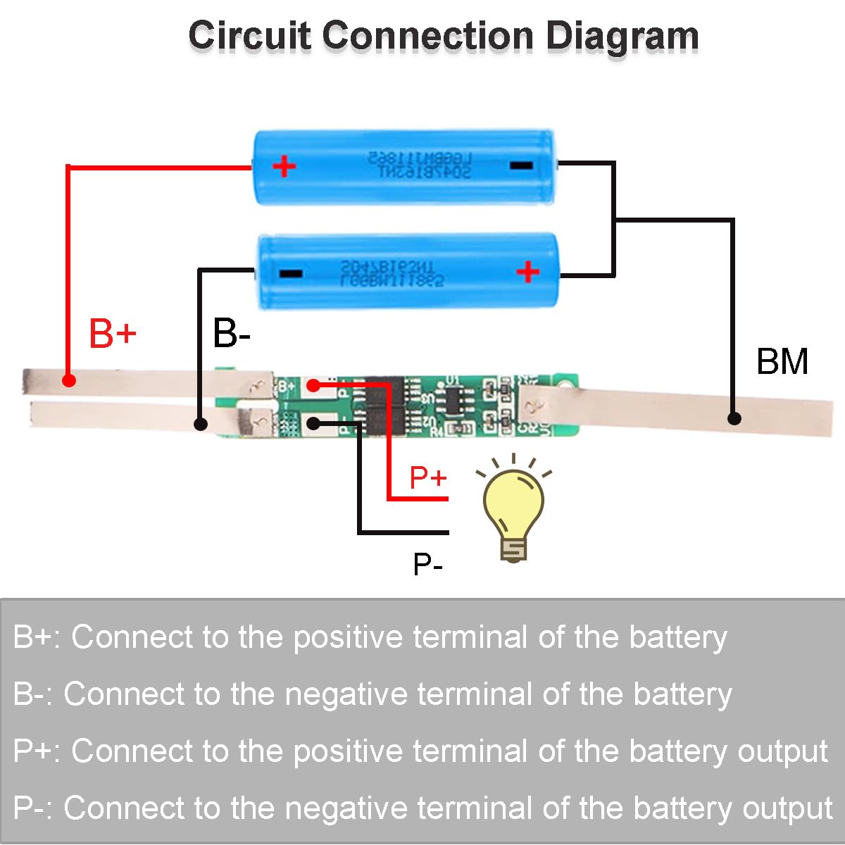 10pcs 2S 7.4V 18650 Scheda di protezione 3A BMS Scheda di protezione per batteria agli ioni di litio Protezione multicircuito, con bande di nichel Modulo di ricarica