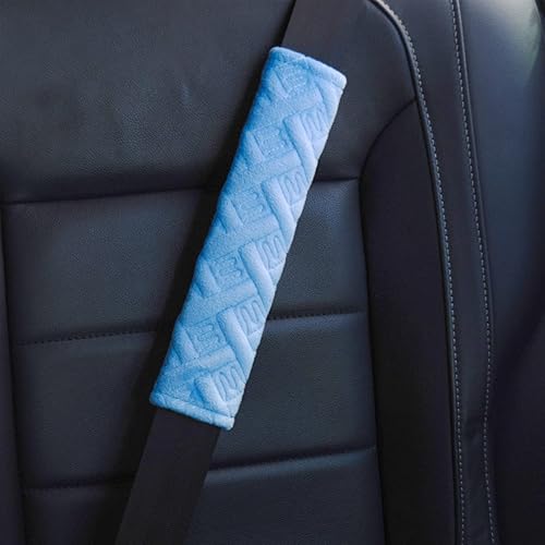 Miniatura 7 de Paquete de 2 almohadillas para cinturón de seguridad de automóvil, almohadilla universal para cinturón de seguridad, fundas para correa de hombro
