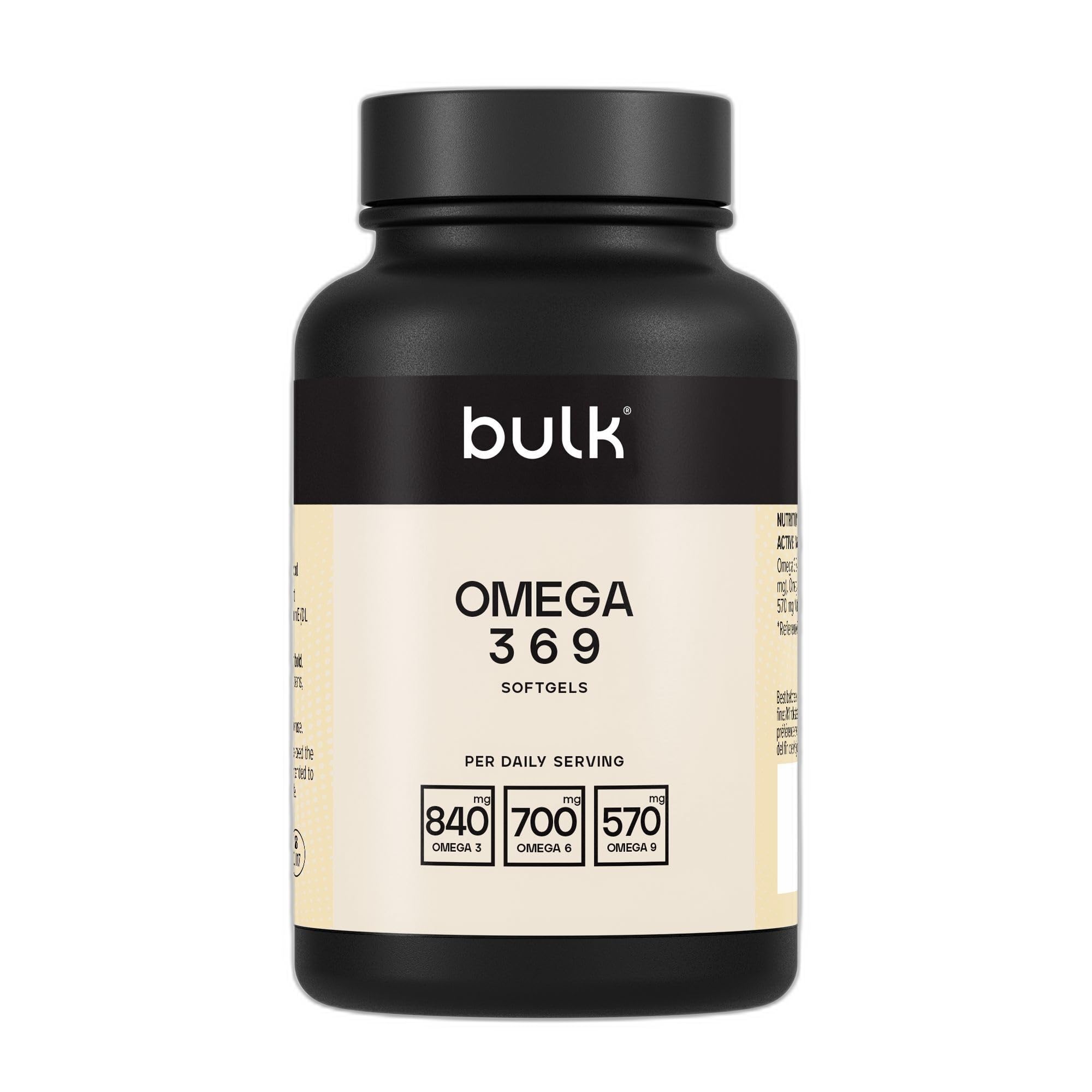 Bulk Omega 3 6 9 Softgels, 1000 mg, Pack of 90
