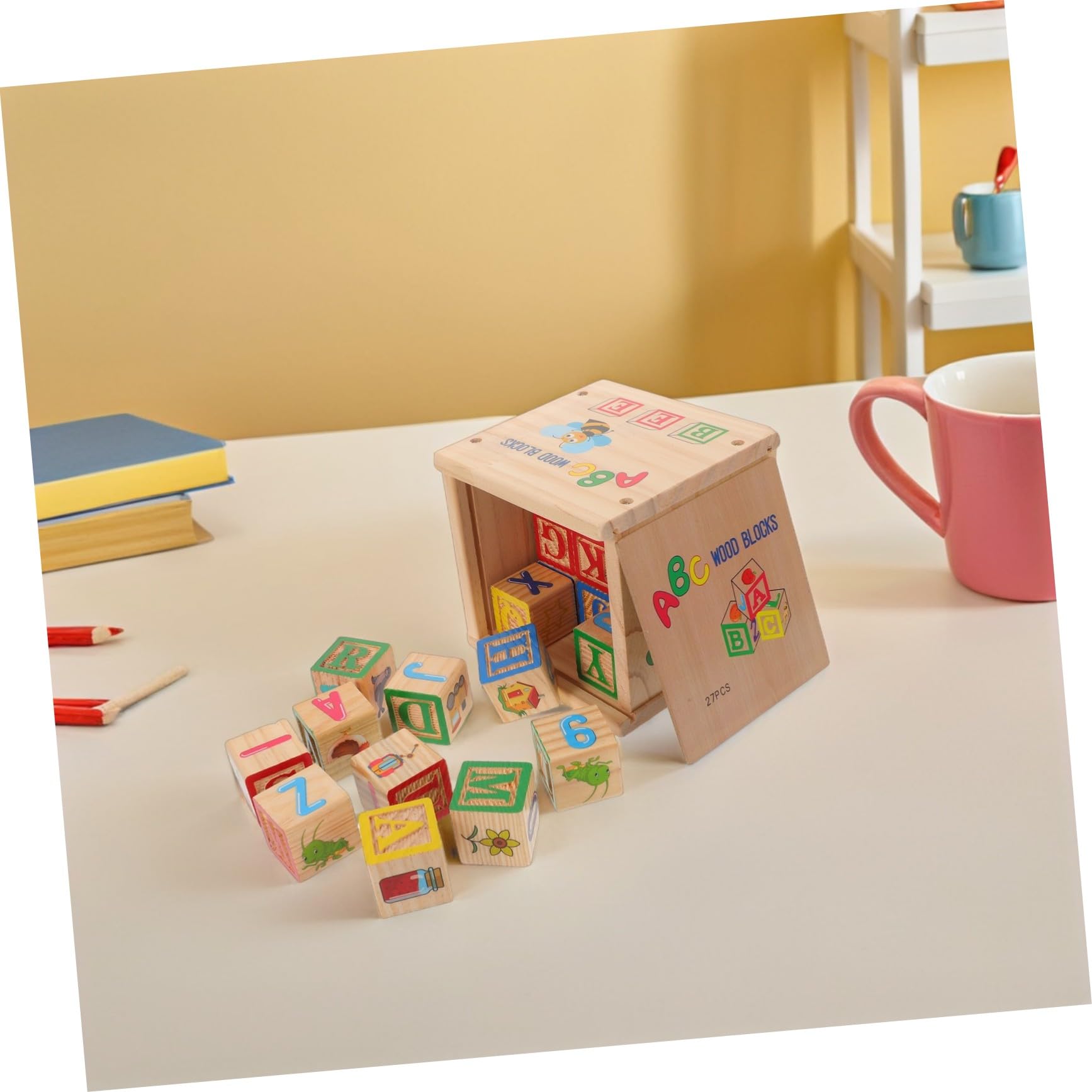 Bloques de Madera ABC Apilables 27 Piezas, Educativo Infantil
